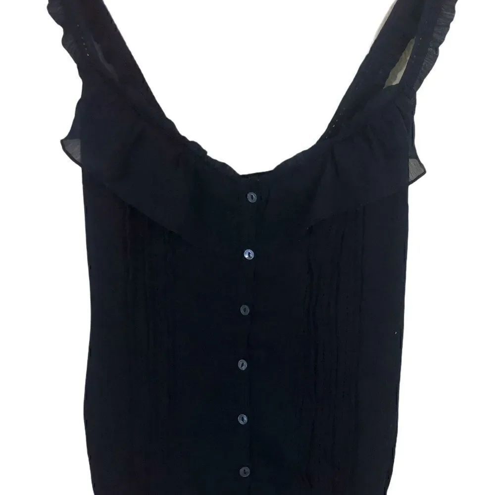 Abercrombie and Fitch XS Navy Ruffled Tank